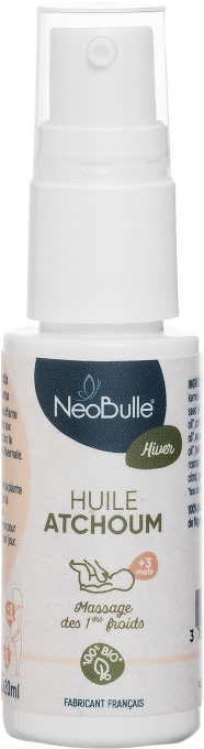 Néobulle Ulei Atchoum Pentru Masaj În Perioada Răcelilor Flacon Cu Pompiță 20ml - Img 1