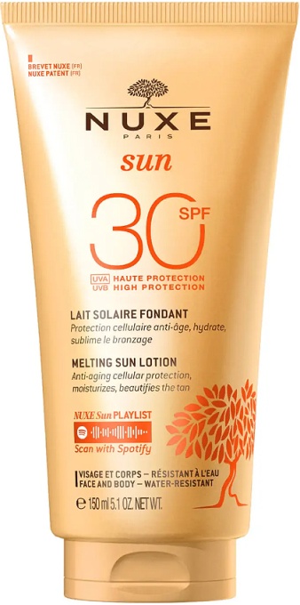 Nuxe Melting Sun Lotion SPF30 Pentru Față Și Corp 150ml - Img 1