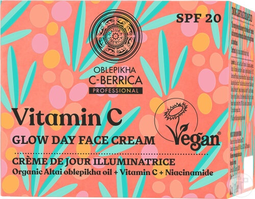 Oblepikha C-Berrica Professional Cremă De Zi Iluminatoare Cu Vitamina C SPF20 Borcan 50ml - Img 1