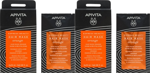 Pachet Apivita Orange Mască De Păr Strălucire Și Revitalizare 2x20ml - Img 1