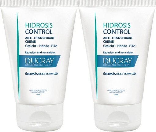 Pachet Ducray Hidrosis Control Cremă Pentru Față/Mâini/Picioare 2x50ml - Img 1