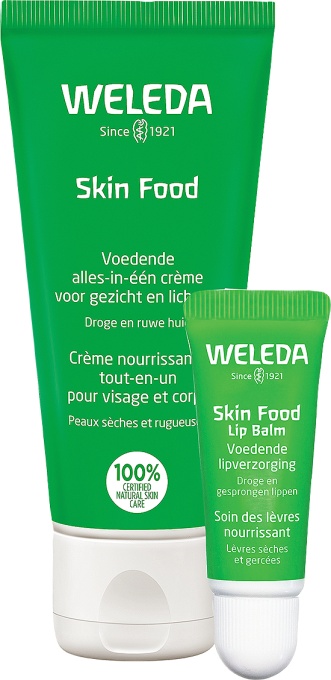 Pachet Mix&amp;Match Weleda Skin Food Balsam De Buze + Skin Food Cremă - Img 1