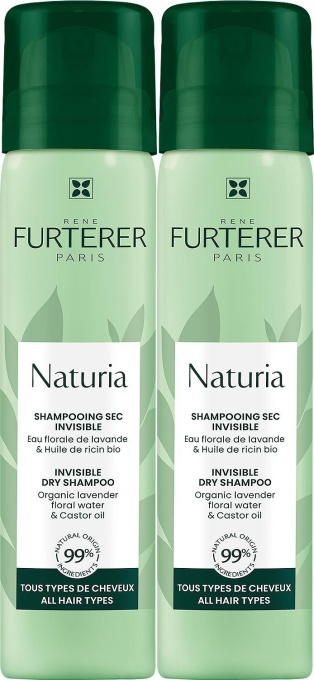 Pachet René Furterer Naturia Șampon Uscat Invizibil Pentru Toate Tipurile De Păr 2x75ml - Img 1