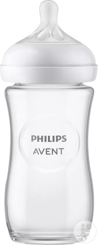 Philips Avent Natural Response Biberon Din Sticlă 240ml +1 Lună Debit 3 1 Bucată (SCY933/01) - Img 1