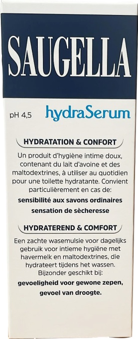 Saugella Hydrasérum Ph 4.5 Loțiune De Igienă Intimă Hidratantă 200ml - Img 1