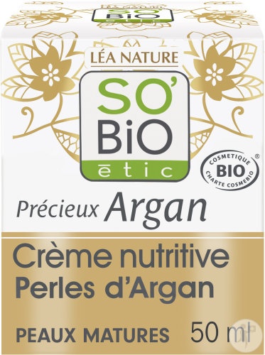 So'Bio Étic Argân Prețios Cremă Nutritivă Cu Perle De Argan Piele Matură 50ml - Img 1