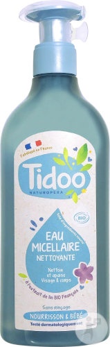 Tidoo Apă Micelară Curățare Cu In Pentru Nou-Născuți Și Bebeluși Față/Corp Bio 500ml - Img 1