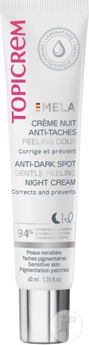 Topicrem Mela Cremă De Noapte Anti-Pete Peeling Delicat Pentru Piele Sensibilă 40ml - Img 1