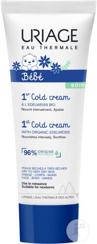 Uriage Bébé 1st Cold Cream Cremă Ultra-Nutritivă Pentru Față Și Corp Tub 75ml - Img 1