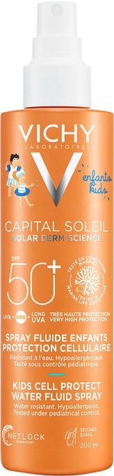 Vichy Capital Soleil Spray Fluid Invizibil Copii IP50+ Față/Corp Toate Tipurile de Piele 200ml - Img 1