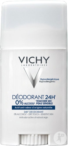 Vichy Deodorant 24h Textură Uscată Stick 40ml - Img 1