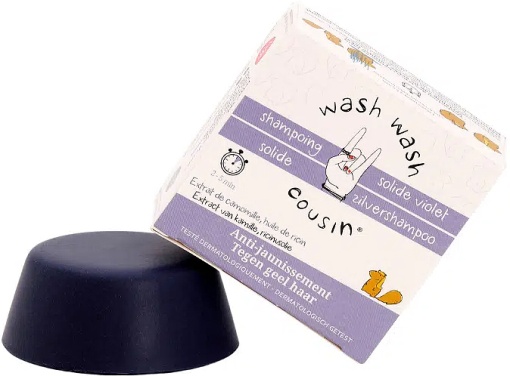Wash Wash Cousin Șampon Solid Violet Anti-Reflexii Galbene 70g - Img 1