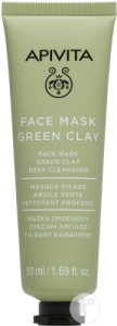 Apivita Mască De Față Cu Argilă Verde Curățare Profundă Tub 50ml