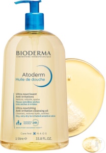 Bioderma Atoderm Ulei De Duș Ulei Relipidant Piele Sensibilă/Uscată/Foarte Uscată/Atopică 1l - Img 3