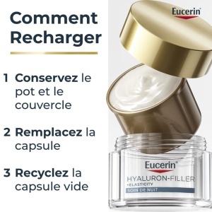 Eucerin Hyaluron-Filler + Elasticity Night Rezervă 50ml - Img 2