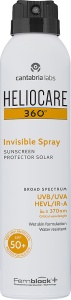 Heliocare 360° Invisible Spray SPF50+ Protecție Solară Waterproof Spray Pentru Corp 200ml