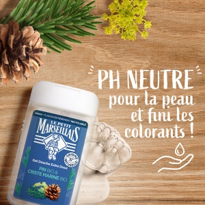 Le Petit Marseillais Extra Doux Gel De Duș Hidratant Cu Pin Bio Și Fenicul Marin Bio Pentru Toate Tipurile De Piele 250ml - Img 2