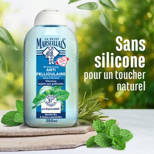 Le Petit Marseillais Infusion Șampon Antimătreață 2 În 1 Cu Mentă Bio Și Uleiuri Esențiale Pentru Toate Tipurile De Păr 250ml - Img 4
