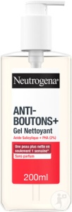 Neutrogena Anti-Boutons+ Gel De Curățare Cu Acid Salicilic Fără Parfum Flacon Cu Pompiță 200ml