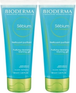 Pachet Bioderma Sébium Gel Spumant Pentru Tenul Mixt Sau Gras Cu Tendință Acneică 2x100ml