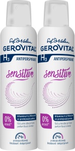 Pachet Gerovital H3 Antiperspirant Deodorant Sensitive 2x150ml