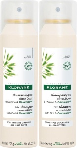 Pachet Klorane Șampon Uscat Extra Delicat Cu Ovăz Și Ceramidă 2x150ml