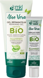 Pachet Mix&Match MKL Green Nature Gel Reparator Aloe Vera + Aloe Vera Cremă Anti-Rid Bio