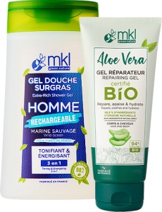 Pachet Mix&Match MKL Green Nature Gel Reparator Aloe Vera Bio + Gel De Duș Surgras Ultra-Hrănitor Bărbați Bio