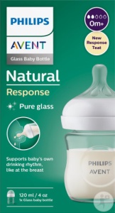 Philips Avent Natural Response Biberon Din Sticlă 120ml +0 Luni Debit Nou-Născut 1 Bucată (SCY930/01)