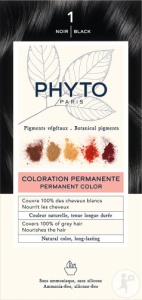 Phyto Phytocolor Vopsea Permanentă 1 Negru 1 Kit