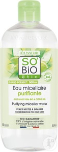 So'Bio Étic Aloe Vera Apă Micelară Purifiantă Pentru Ten Mixt Și Gras Bio 500ml