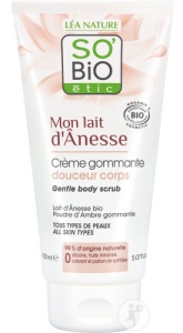 So'Bio Étic Lapte De Măgăriță Cremă Exfolianta Delicată Pentru Corp Toate Tipurile De Piele Bio 150ml