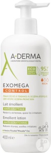 A-Derma Exomega Control Lapte Emolient Anti-Mâncărime Piele Uscată Atopică/Eczemă 400ml