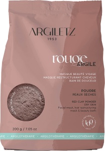 Argiletz Argilă Roșie Super Aerată Pentru Pielea Uscată Pulbere 200g