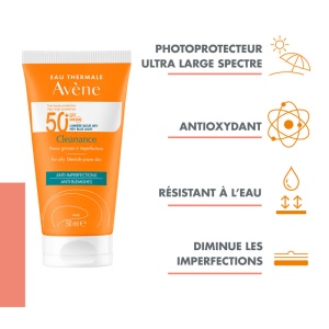 Avène Cleanance Cremă De Protecție Solară SPF50+ Pentru Ten Gras Și Predispus La Acnee Tub 50ml - Img 3