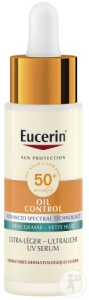 Eucerin Sun Oil Control Ser Ultra-Ușor Matifiant Cu Protecție Solară SPF50+ Pentru Ten Gras Și Cu Tendință Acneică 30ml
