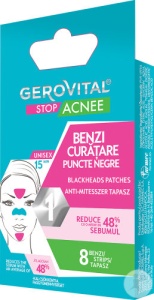 Gerovital Stop Acnee Benzi Curățare Puncte Negre 8 Bucăți
