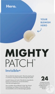 Hero Mighty Patch Invisible+ Plasturi Hidrocoloidali Pentru Acnee 24 Bucăți