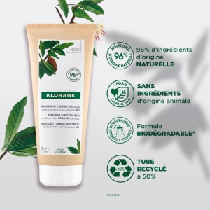 Klorane Cupuaçu Bio Balsam Reparator Regenerant Păr Foarte Uscat Și Deteriorat 200ml - Img 4