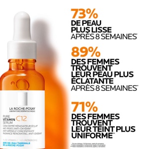 La Roche-Posay Ser Cu Vitamina C12 Pură Concentrat De Regenerare A Strălucirii Antioxidant Antirid 30ml - Img 3