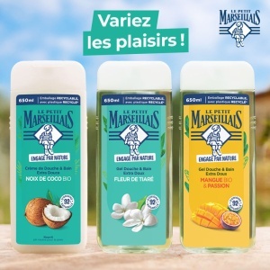 Le Petit Marseillais Gel De Duș Extra Delicat Flori De Tiaré 650ml - Img 8