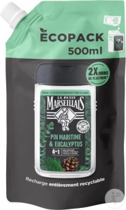 Le Petit Marseillais Reumplere Gel De Duș 4 În 1 Bărbați Pin Și Eucalipt 500ml