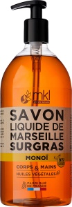 MKL Green Nature Săpun Lichid De Marseille Rehidratant Monoï Corp/Față/Mâini Organic 1L