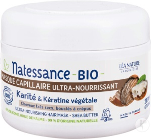 Natessance Mască Pentru Păr Ultra-Nutritivă Bio Cu Shea Și Cheratină 200ml