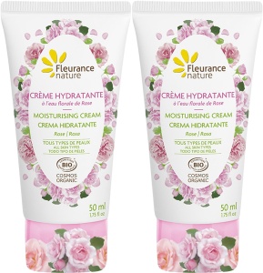 Pachet Fleurance Nature Cremă Hidratantă Cu Apă Florală De Trandafiri 2x50ml