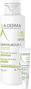 Pachet Mix&Match A-Derma Dermalibour+ Cica Balsam De Buze + Dermalibour+ Cica Gel Spumant