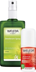 Pachet Mix&Match Weleda Deodorant Spray Cu Citrice + Deodorant Rodie 24h Roll-On