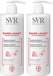 Pachet SVR Balsam Hidratant Fără Săpun Pentru Spălarea Mâinilor Sensibile 2x400ml