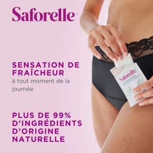 Saforelle Șervețele Intime Biodegradabile 10 Bucăți - Img 3