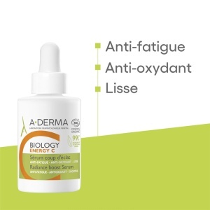 A-Derma Biology Energy C Ser Energizant Luminozitate Piele Obosită Mată Vitamina C 30ml - Img 5